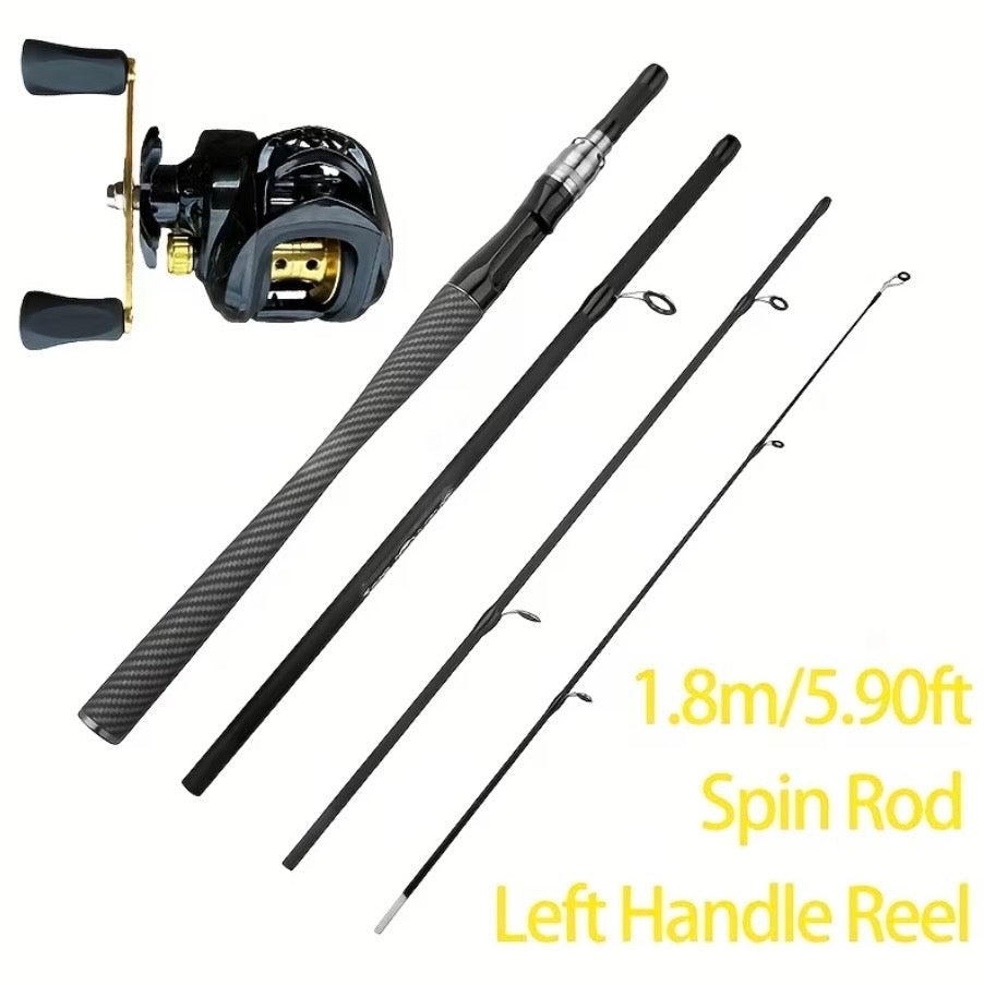 1.8m/5.90ft Spin Rod with left and Right Handle Reel