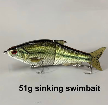 Realistic Bass Shaped Soft Fishing Lure (Swimbait)