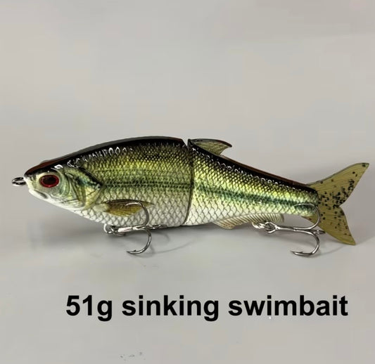 Realistic Bass Shaped Soft Fishing Lure (Swimbait)