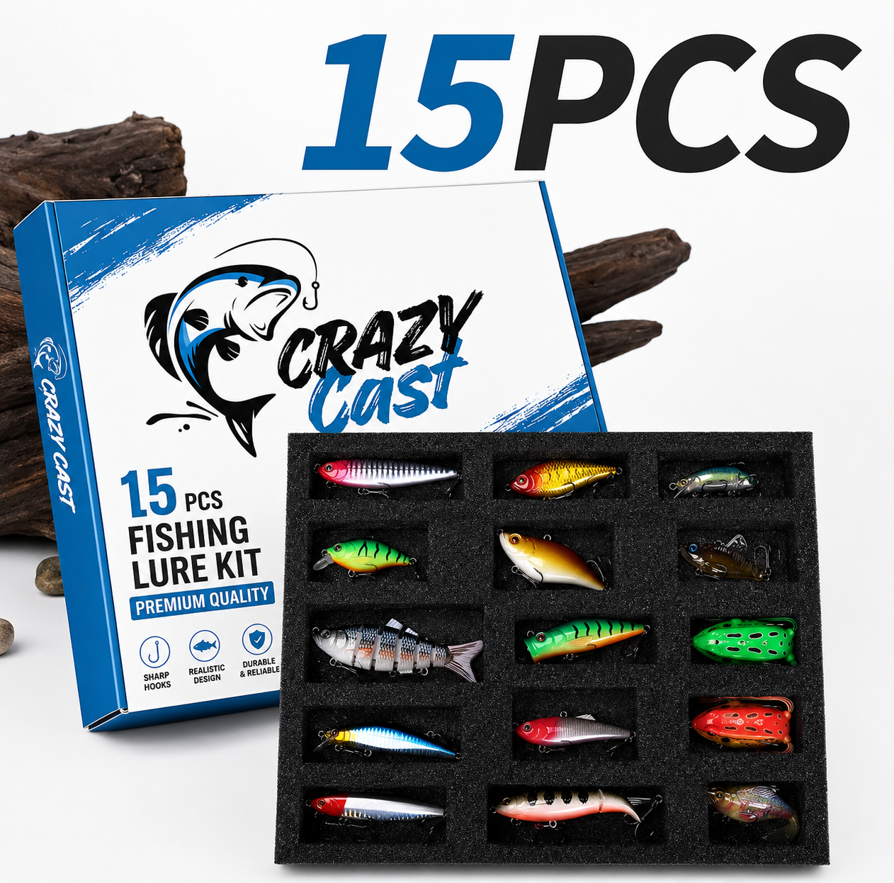 🎣 Crazy Cast Fishing Lure Kit – The Ultimate Angler's Gift Set