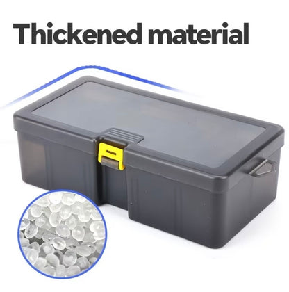 Plastic Storage Box with Adjustable Dividers"*, often marketed specifically as a *fishing tackle box* or *tackle organizer*.