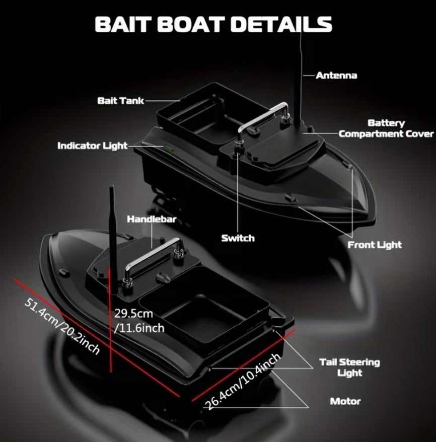 Remote Control Boat (Black Color) with Battery and USB Charger