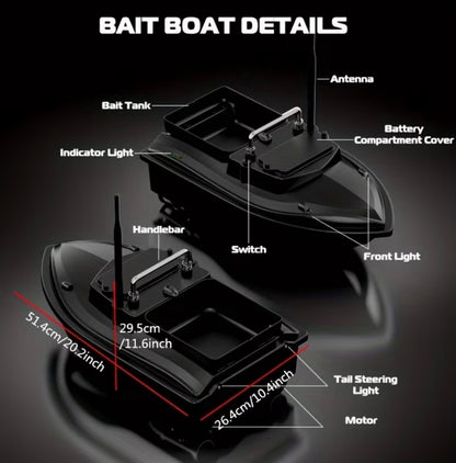 Remote Control Boat (Black Color) with Battery and USB Charger