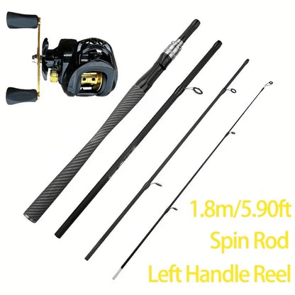 1.8m/5.90ft Spin Rod with left and Right Handle Reel