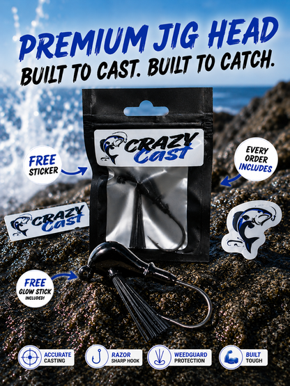 Crazy Cast Premium Jig Head 🎣 – Built to Cast. Built to Catch.