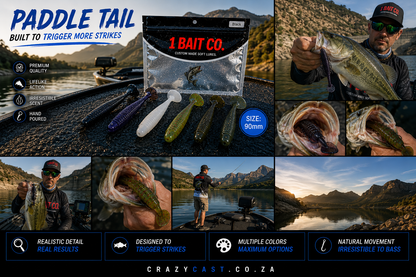 1 Bait Co. Paddle Tail Soft Lure 90mm – Custom Made Soft Bait | Multiple Colours