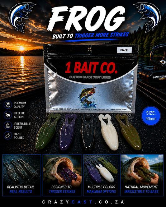1 Bait Co. Frog Soft Lure 90mm – Built to Trigger More Strikes 🐸🎣