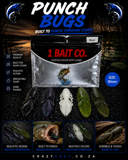 1 Bait Co. Punch Bugs – 90mm Soft Plastic Lure 🎣