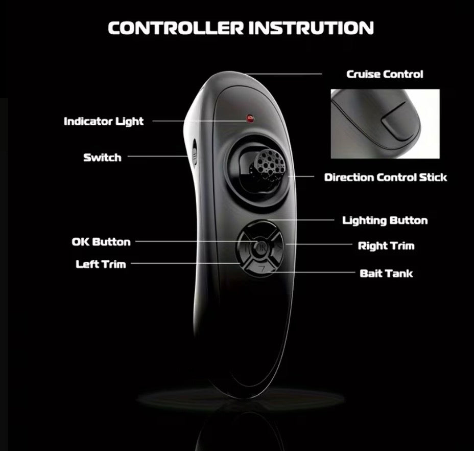 Remote Control Boat (Black Color) with Battery and USB Charger