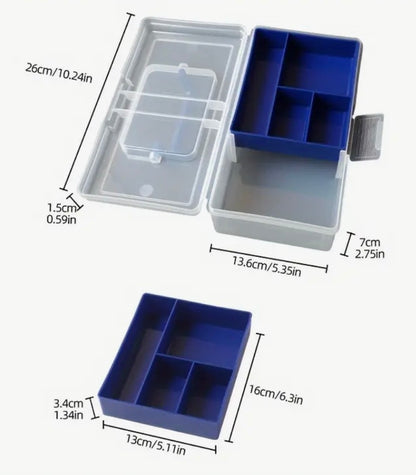 3-Layer Large Tackle Box with 606pcs Fishing Lure Kit & Accessories
